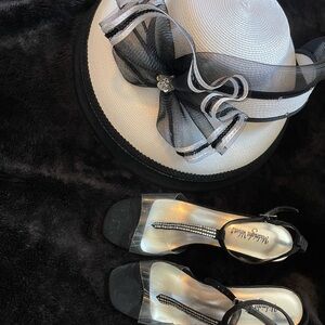 Michele Women's Black and White Heels